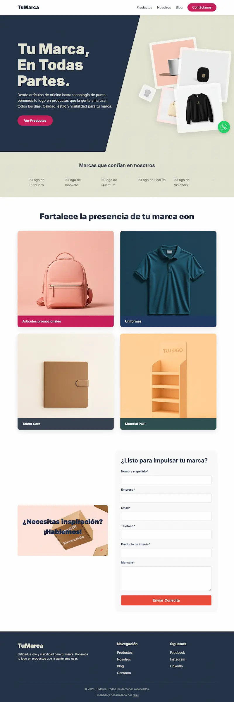 Vista previa del catálogo digital de promocionales